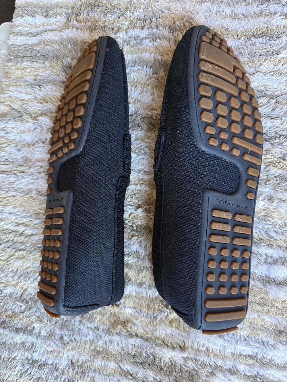 Peter Millar Men's Black Knit Quiet Luxury Slip-On Loafers